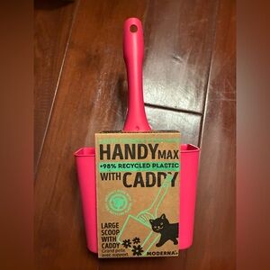 Brand New Pink Moderna Handy Max Scoop with Caddy. For kitty litter removal! NWT